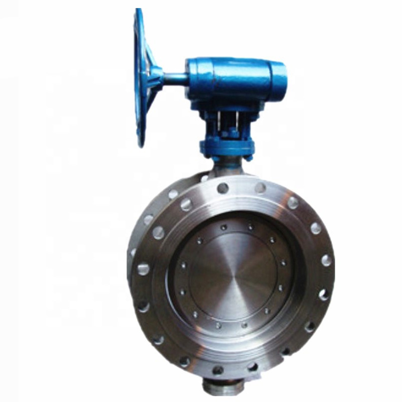 Triple eccentric wafer butterfly valve