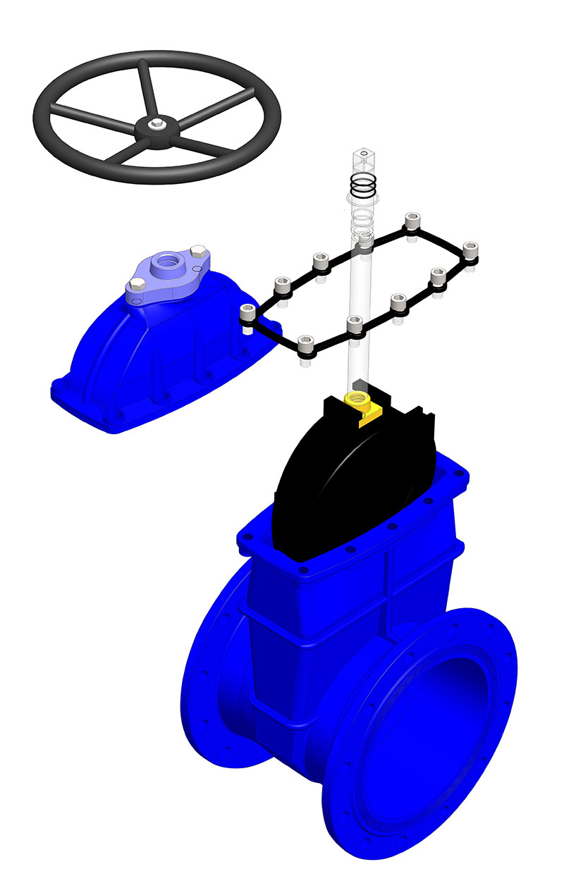 TFW gate valve Exploded view