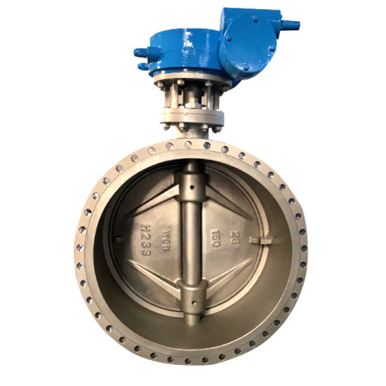 API DIN JIS Wcb Electric Double Eccentric Butterfly Valve