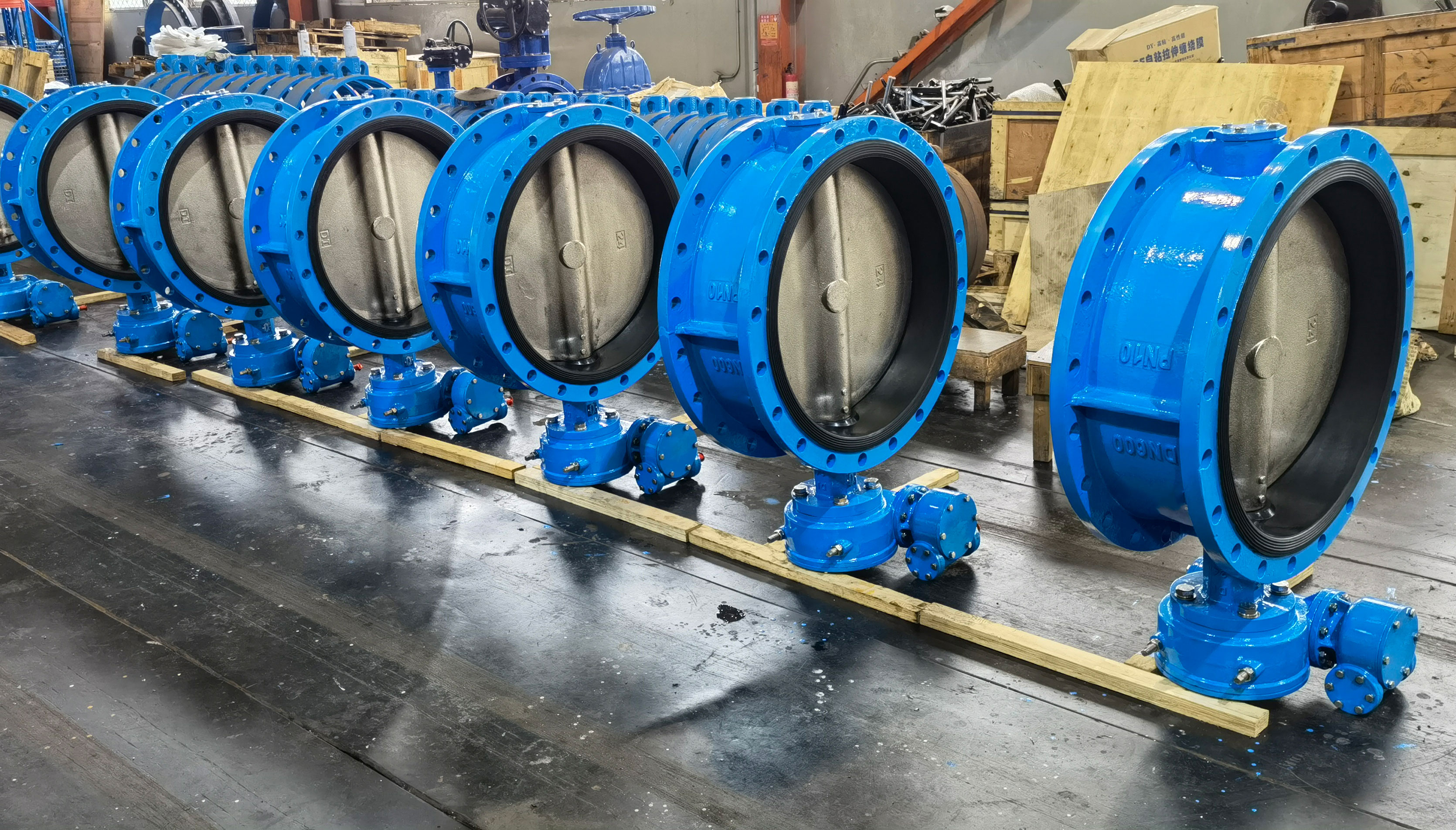 DN600 24 inch PN10 Flange butterfly valve Shipment to Southeast Asia