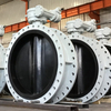DN900 EPDM disc valve body rubberized centerline flange ductile iron butterfly valve for seawater