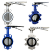 CF8 Di Ci EPDM PTFE Strong Acid Ductile Iron Lever Opreated Wafer Lug Butterfly Valve