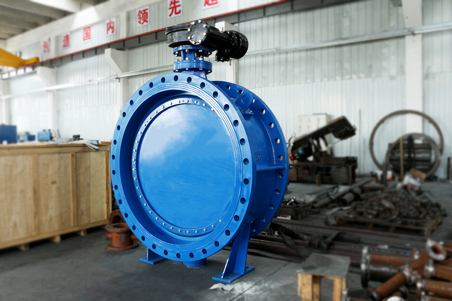 DN800-DN1000 Soft seal double eccentric butterfly valve