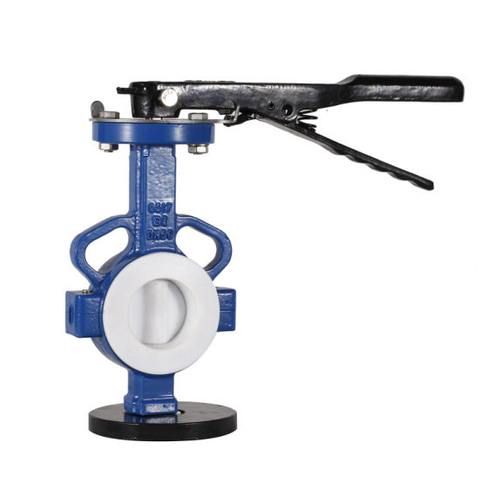 Pn10 Pn16 High Quality Wafer Connection Centreline PTFE Butterfly Valve