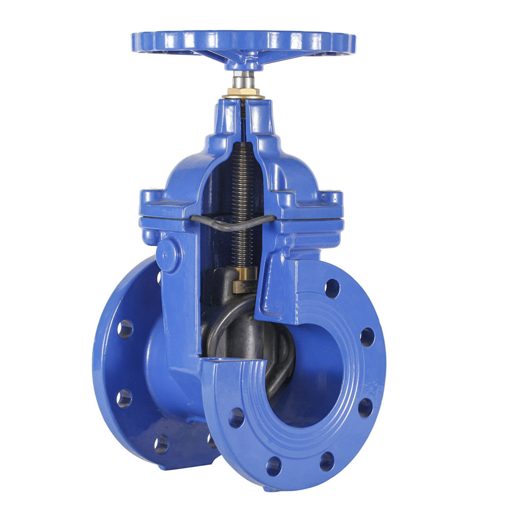 Cast Iron DIN Dn800 Pn16 Soft Seal Resilient Seat Non-Rising Stem Flanged Manual Operated Gate Valve