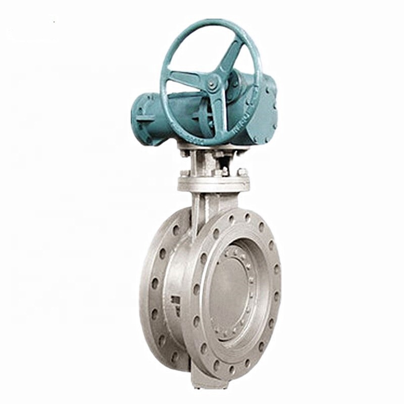 Triple eccentric wafer butterfly valve