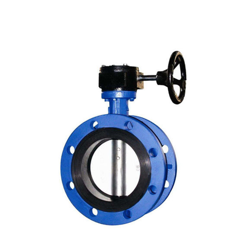 Turbine Ductile Iron Soft Seal Center Flange Butterfly Valve