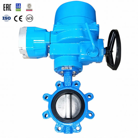 Electric Actuator PTFE Seat Lug Butterfly Valve 