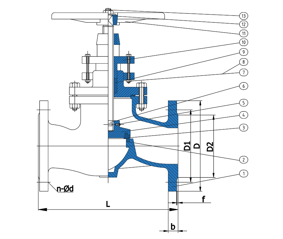 ANSI-globe-valve-Drawing