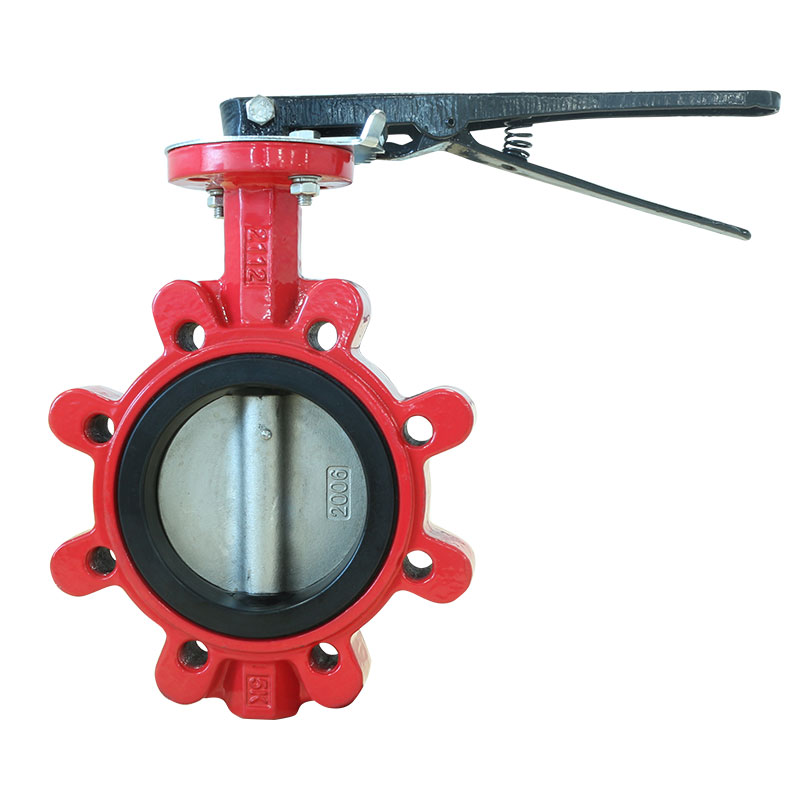 4 inch red 5K lug butterfly valve